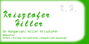 krisztofer hiller business card